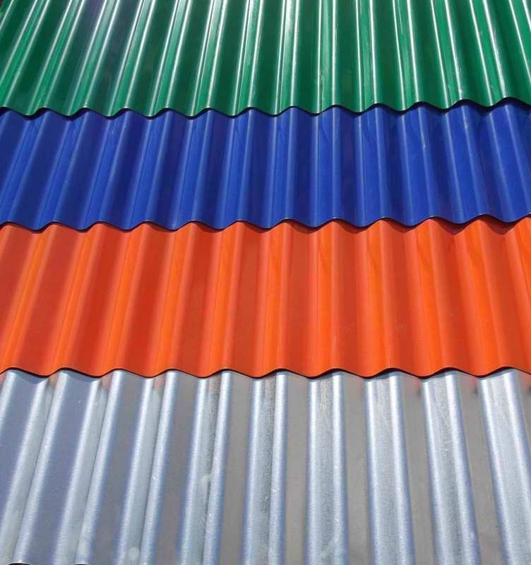 Cold Rolled Galvanized Steel Roofing Sheet Prepainted Color Coated Corrugated 600mm